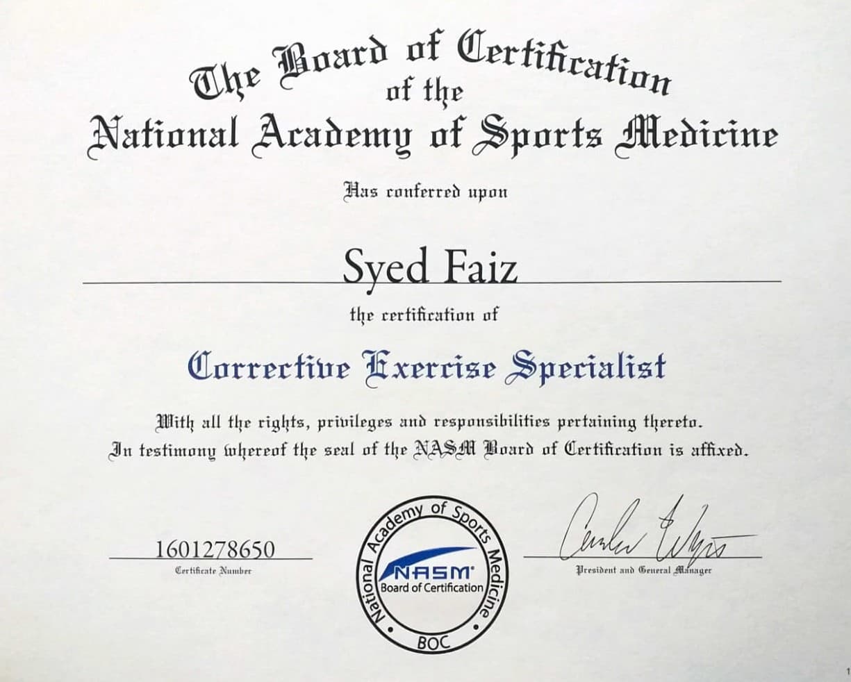 NASM Certified Corrective Exercise Specialist